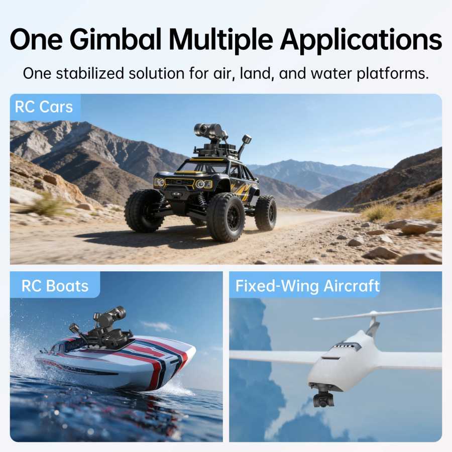 Фотография №1 товара CADDXFPV Gimbal GM1/GM2/GM3 (без камеры) для систем слежения за объектом,