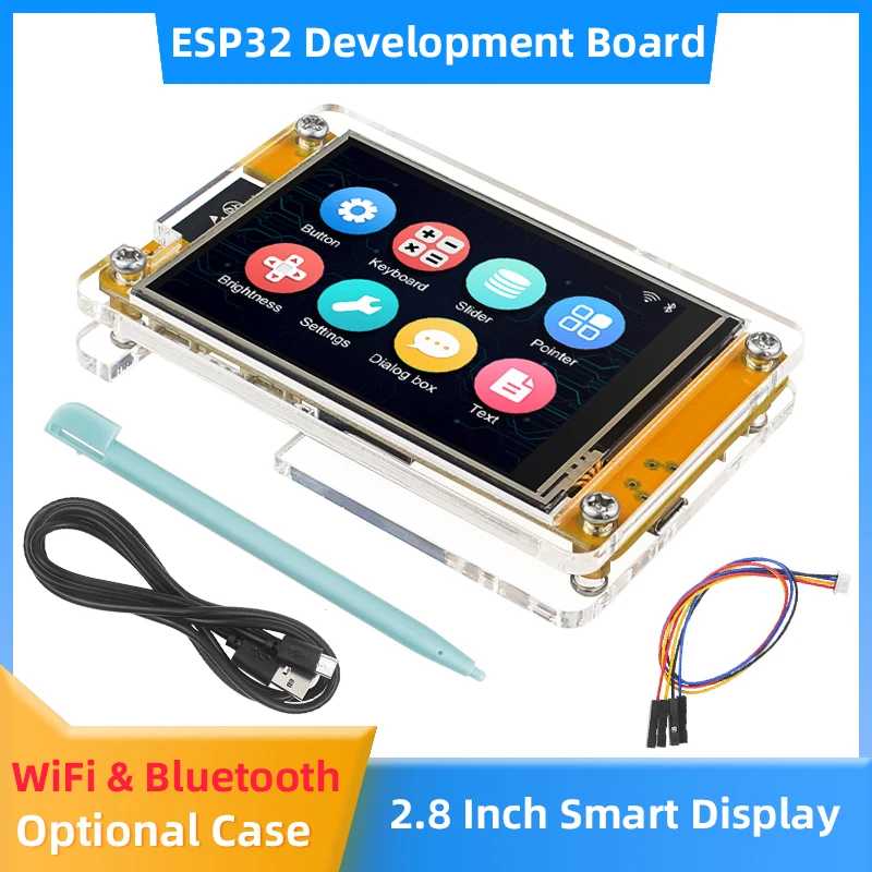 ESP32 MCU 2,8-дюймовый интеллектуальный дисплей для Arduino LVGL WIFI Bluetooth Touch WROOM 240*320 ЖК-модуль TFT с бесплатными учебными пособиями Компьютерные комплектующие