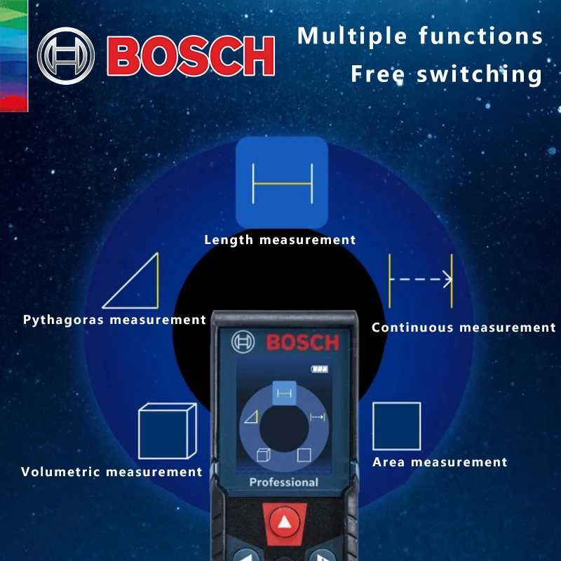 Фотография №2 товара Лазерный дальномер Bosch 40 м GLM 400/4000, многорежимный цифровой дальномер,