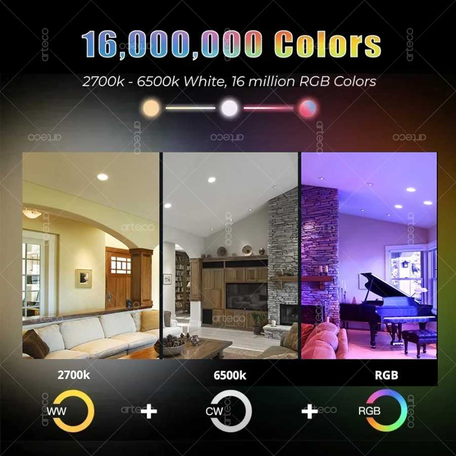 Фотография №1 товара Лампа Tuya E27 E14 GU10 WIFI Zigbee Bluetooth, умная светодиодная
