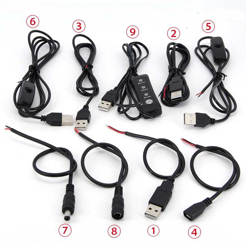 Фотография №2 товара 5 В 12 В USB 2,0 постоянного тока mirco мужской