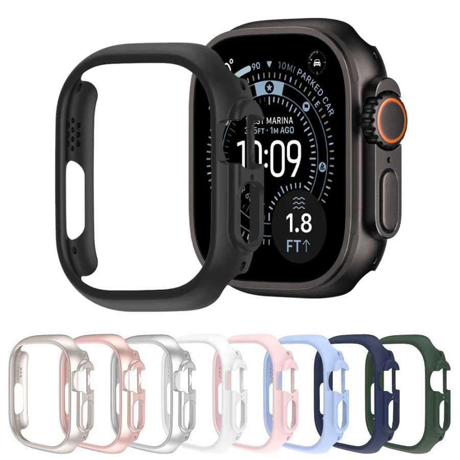 Чехол для Apple Watch Ultra 2 3 49 мм, аксессуары, полый жесткий бампер из ПК, защитный чехол для iWatch Series Ultra 3 2 1, защитный Аксессуары для часов