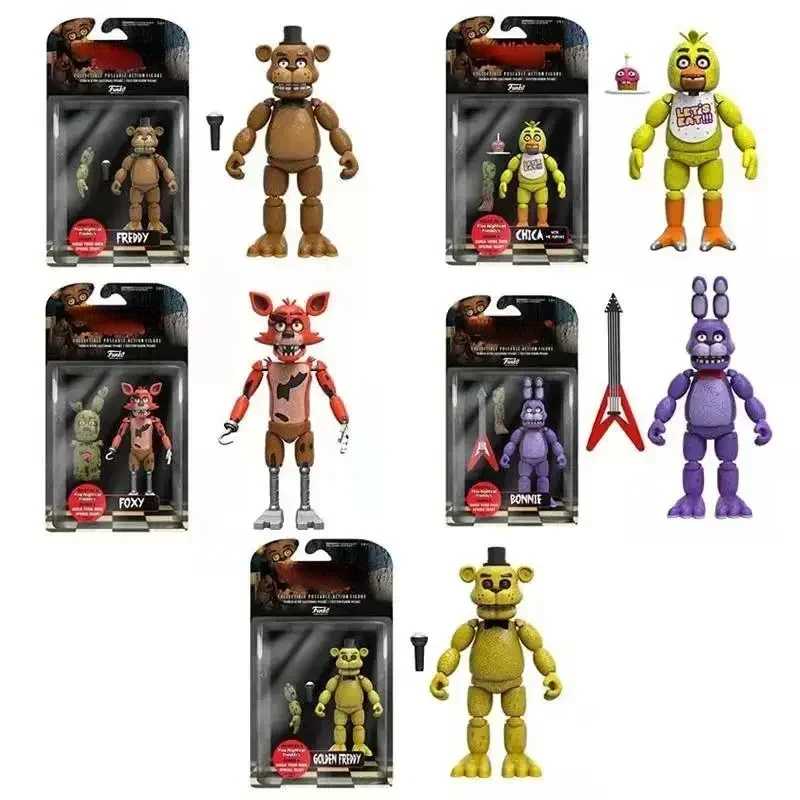 Одиночный гарем медведя FNAFs, пять ночей, подвижный съемный игровой периферийный ручной офисный мальчик Фредди Игровые фигурки и трансформеры