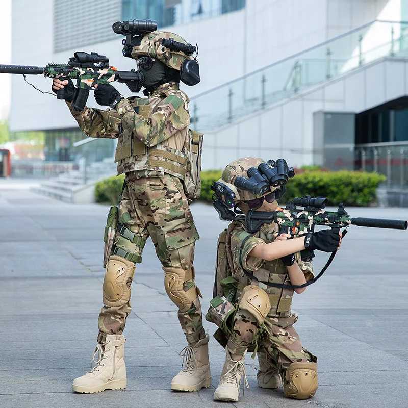 Фотография №3 товара Детская военная тактическая камуфляжная рубашка G3, комплект униформы, солдатские костюмы