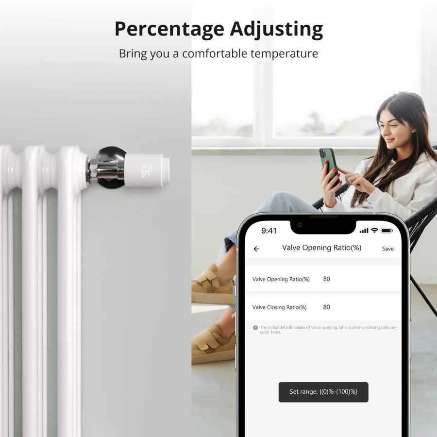 Фотография №4 товара SONOFF TRVZB термостатический клапан радиатора Smart TRV Zigbee термостат привод
