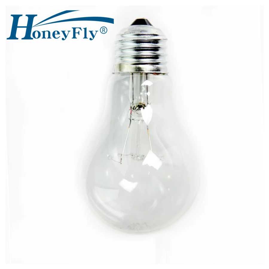 Лампа накаливания HoneyFly A70, 5 шт., E27, 150W/200W, 120*70 мм, 2700K, винтажная, с прозрачным стеклянным плафоном Лампочки и световые трубки