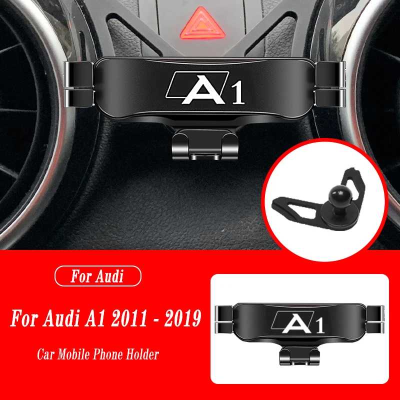 Автомобильный держатель мобильного телефона для Audi A1 Sportback 8XA 8XF 2011-2019, крепления для вентиляционных отверстий, подставка, GPS, гравитационный навигационный кронштейн, аксессуары Аксессуары для салона