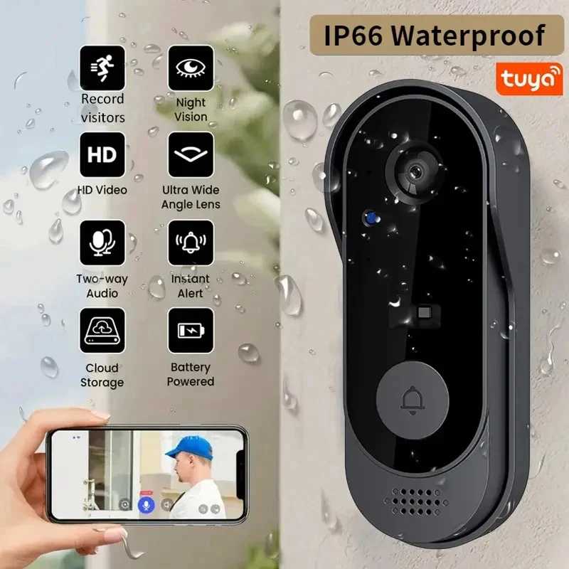 Фотография №1 товара Умный видеодомофон Tuya WiFi для дома, уличная двусторонняя HD-камера с