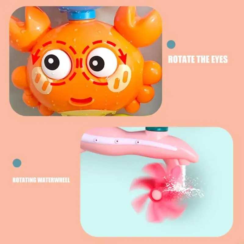 Мультфильм крабы дизайн воды Spinner ванна играть игрушка для сенсорного развития малыша Бассейны и развлечения у воды