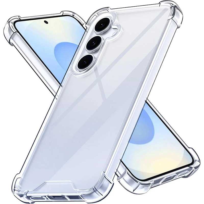 Противоударный гибридный чехол для Samsung Galaxy S25 S24 S23 S22 S21 FE Ultra Plus A16 A55 A15 A35 A54 A34 A14 A53 A33 Жесткий мягкий чехол Чехлы и чехлы для мобильных телефонов