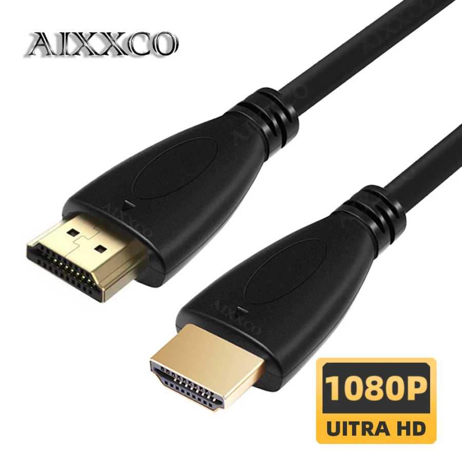 AIXXCO 0.5M 1.5M 1M 2M 3M 5M 10M Позолоченный HDMI-совместимый кабель 1.4 1080p 3D для HDTV, сплиттеров и коммутаторов Аксессуары и запчасти