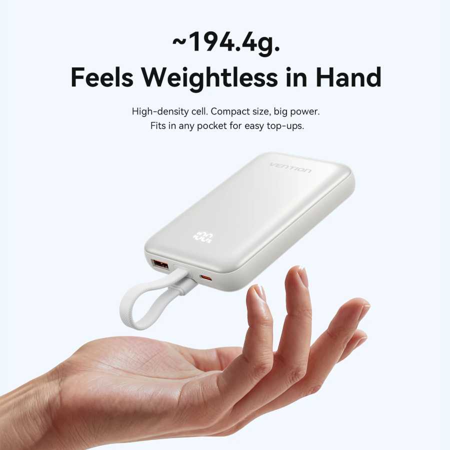 Фотография №1 товара Сертификация CCC Магнитный Power Bank Vention 22.5W 10000mAh, портативный внешний