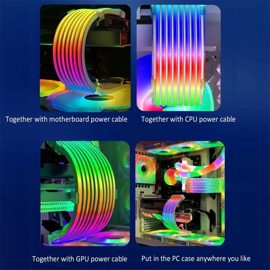 Фотография №4 товара Световая лента ABGN PC RGB, удлинительный кабель блока питания, набор