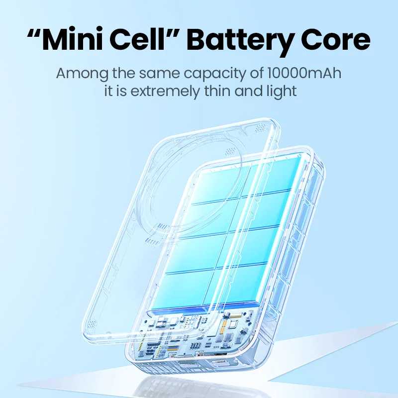 Фотография №2 товара UGREEN PD20W Power Bank Магнитный 10000 мАч Портативный беспроводной быстрая