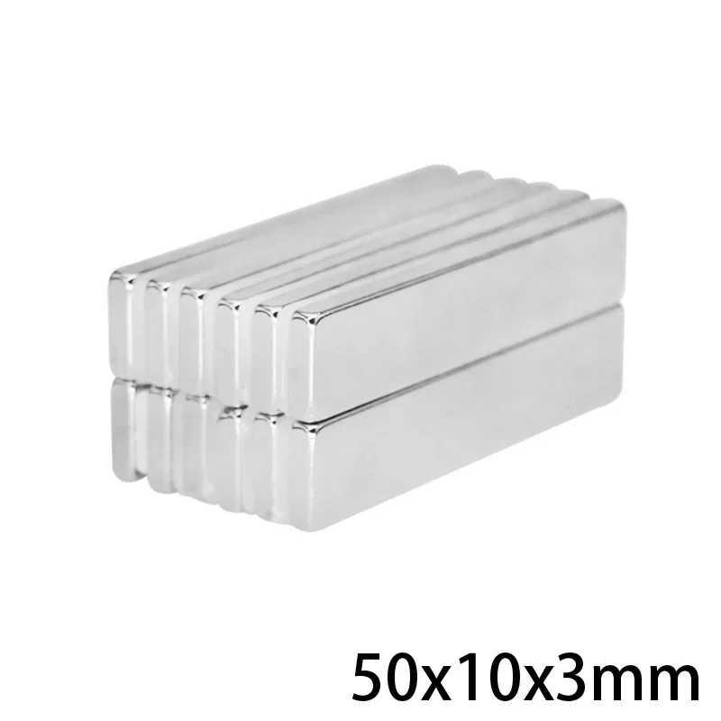 Мощный квадратный неодимовый магнит 50x10x3 мм (50*10*3 мм) для домашних холодильников, офисов и DIY-проектов Крепеж и скобяные изделия