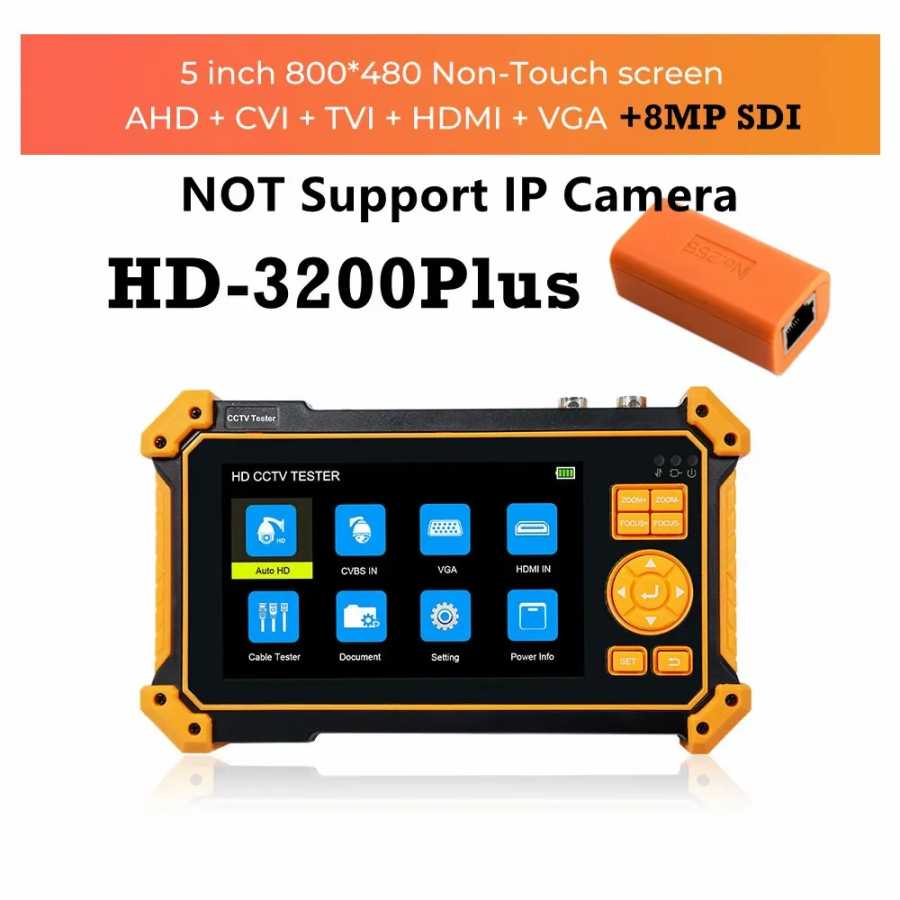 Фотография №5 товара Тестер IP-камер IPC-5200C Plus с 5,4-дюймовым сенсорным IPS-монитором, поддержка AHD/CVI/TVI/SDI/CVBS/IP-камер