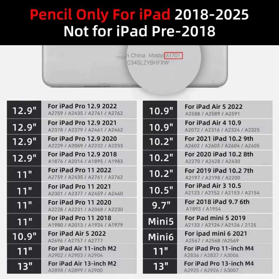 Фотография №5 товара Стилус-карандаш M3 2025 года для iPad с функцией Palm Rejection