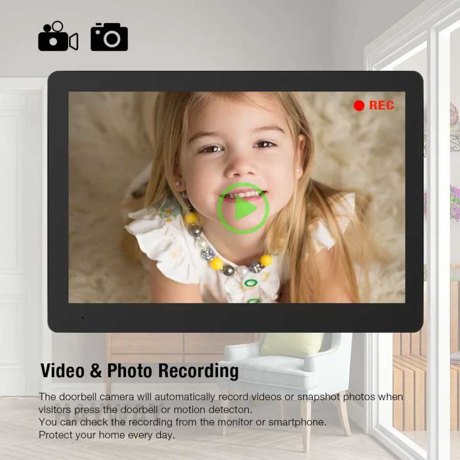Фотография №3 товара Hayway 10 Tuya WiFI Smart 1080P Система видеодомофона с мобильным