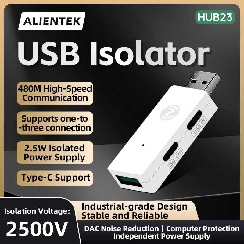 ALIENTEK USB 2.0 Высокоскоростной изоляционный HUB23 промышленного класса, 480 Мбит/с, оптоэлектронный модуль защиты Инструменты для измерения и анализа
