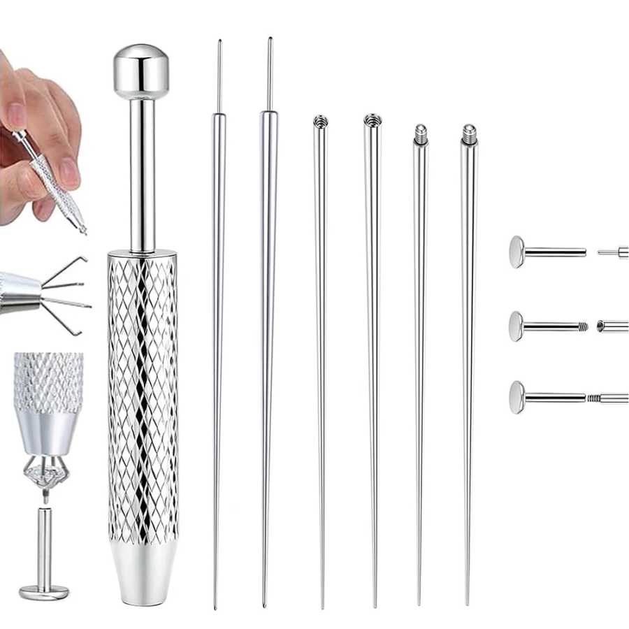 CANNER 14/16/18/20G из нержавеющей стали, конический шариковый захват, инструмент для изменения ювелирных изделий, серьги с плоской задней частью, комплект для пирсинга тела Инструменты и оборудование для украшений