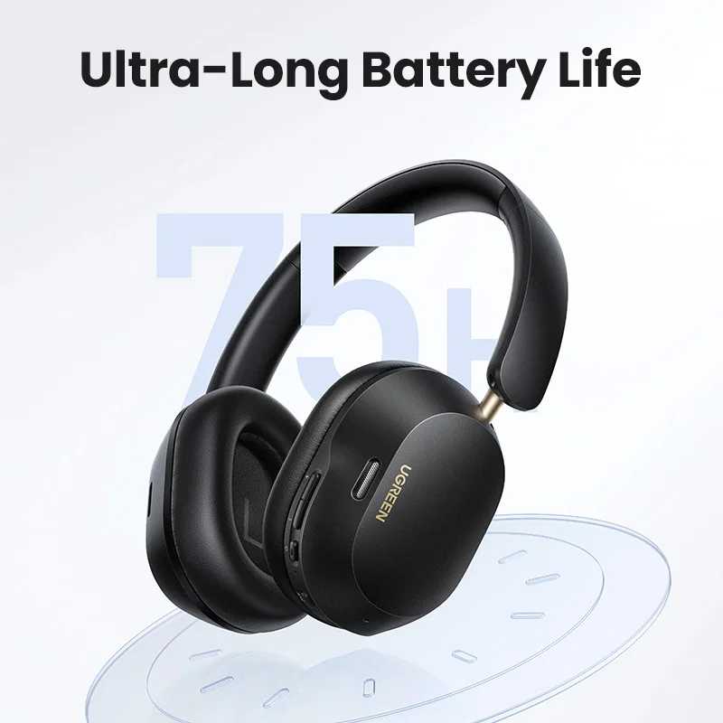 Фотография №5 товара UGREEN Max5c Беспроводные Bluetooth-наушники 43 дБ Гибридные активные шумоподавляющие Hi-Res