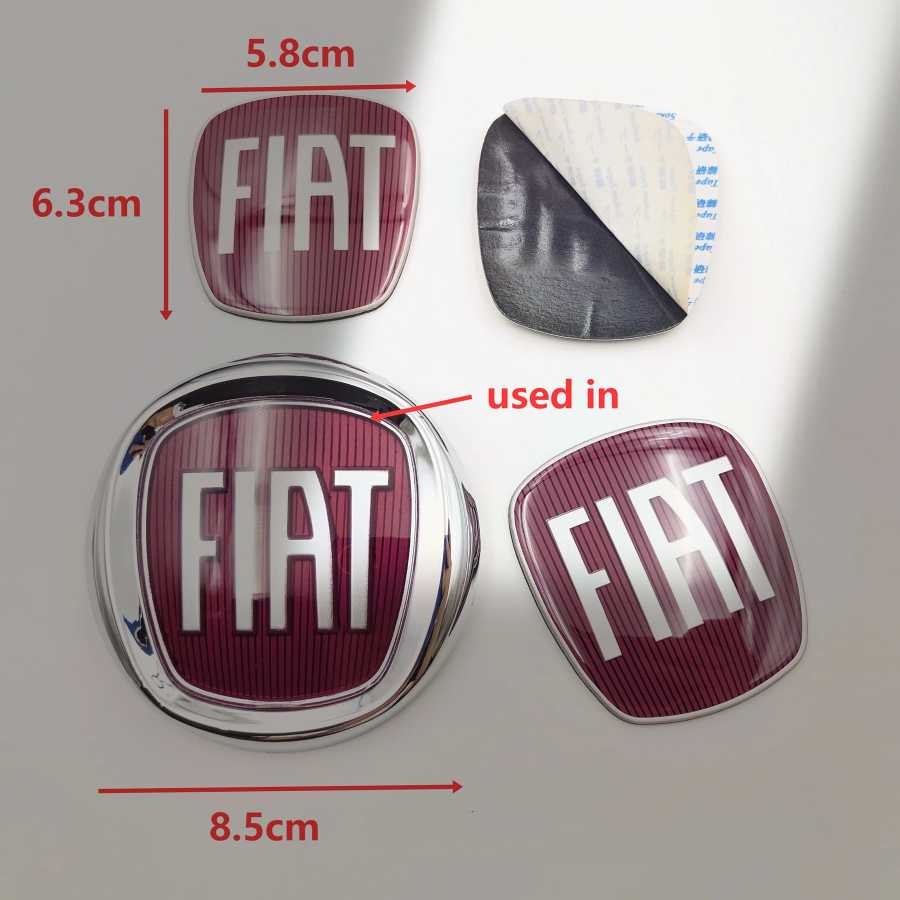 Фотография №5 товара 1 шт., 63 мм X 58 мм, логотип fiat, передняя