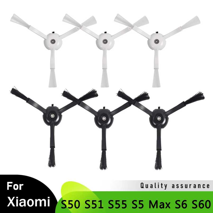 Запасные части для боковой щетки для XiaoMi Roborock S50 S51 S55 S60 S5 Max S6 Pure S6 E25 E35 Робот-пылесос Аксессуары для бытовой уборки Запчасти для бытовой техники