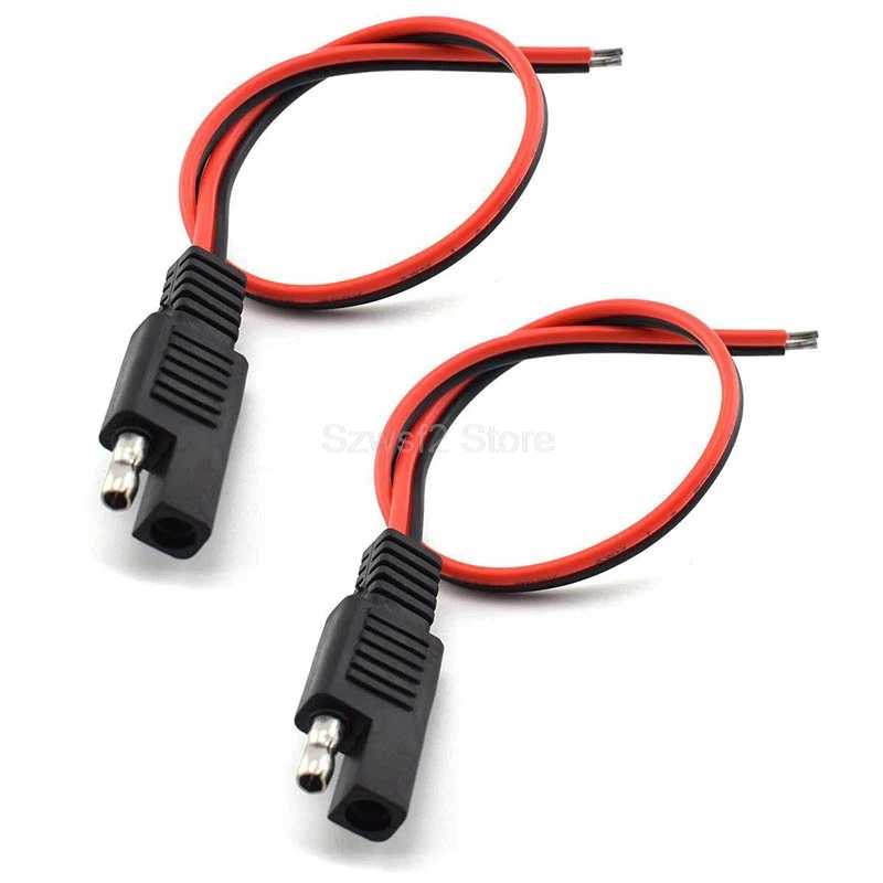 14AWG 18AWG SAE Разъем питания Автомобильный удлинительный кабель 2-контактный разъем &laquo;сделай сам&raquo; Мужская вилка Медный провод Шнур солнечной панели E2 Электрика