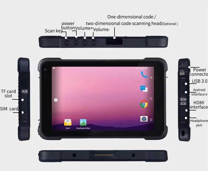 Фотография №1 товара Прочный планшет IP68 с защитой от воды, 8-дюймовый, Android 11,