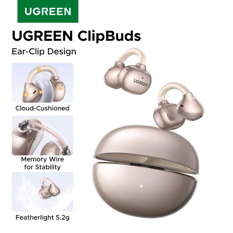 Беспроводные Bluetooth-наушники UGREEN Ear Clip EarBuds OWS TWS Портативное аудио и видео