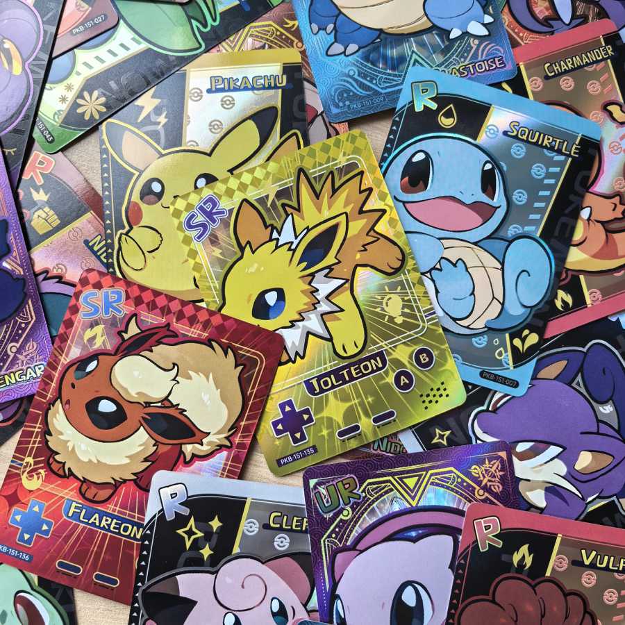 Фотография №5 товара Голографические коллекционные карты Pokemon Chibi PokeBaBy, 59 шт., милые, блестящие,