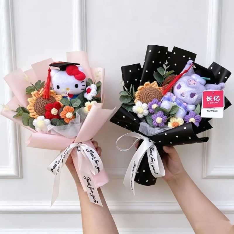 Мультяшная аниме-серия Hellokitty Kuromi, плюшевые игрушки, креативный выпускной букет, детский день, подарки на выпускной для детей Мягкие игрушки