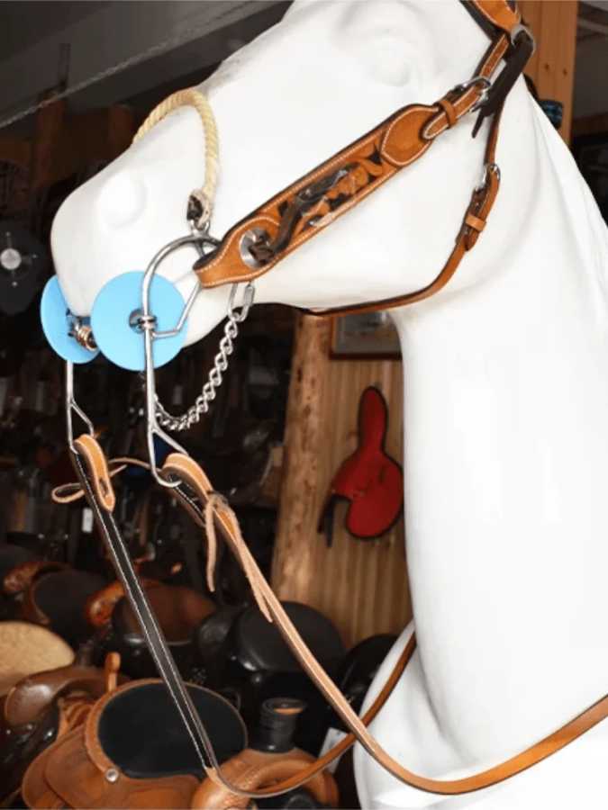 Фотография №2 товара Рычажная насадка Western Horse с цепью для подбородка, шайбами и