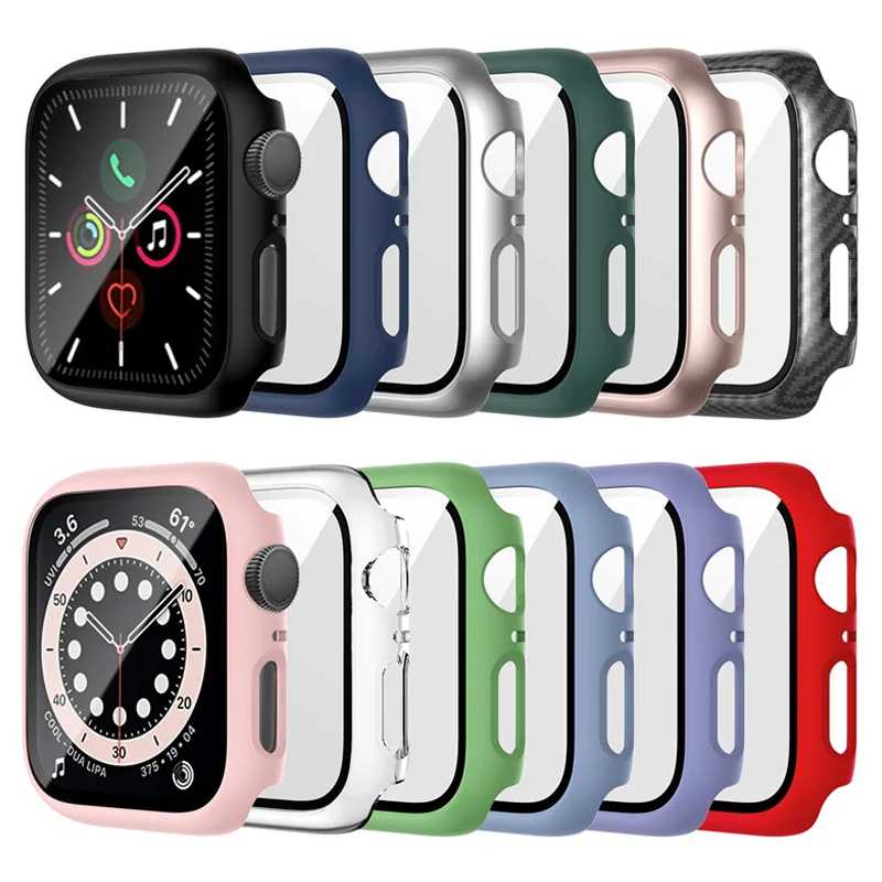 Фотография №1 товара Закаленное стекло + чехол для Apple Watch, чехол 45 мм,