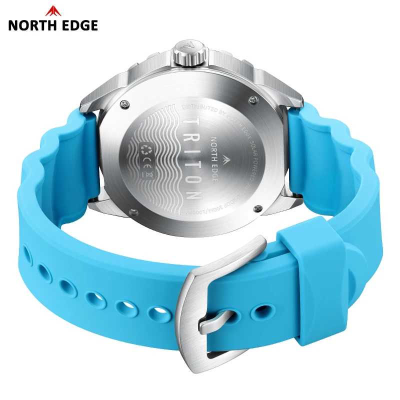 Фотография №1 товара Мужские часы NORTH EDGE 2025 New TRITON Solar Powered Dive