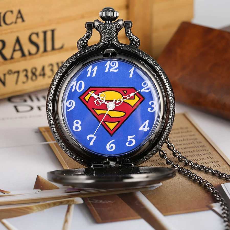 Фотография №4 товара Топ Мода Супер S стимпанк кварцевые карманные часы с синим