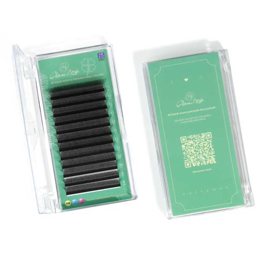 Фотография №5 товара GLAMLASH 4D5D W-образное наращивание ресниц Готовые объемные вееры W Стильные