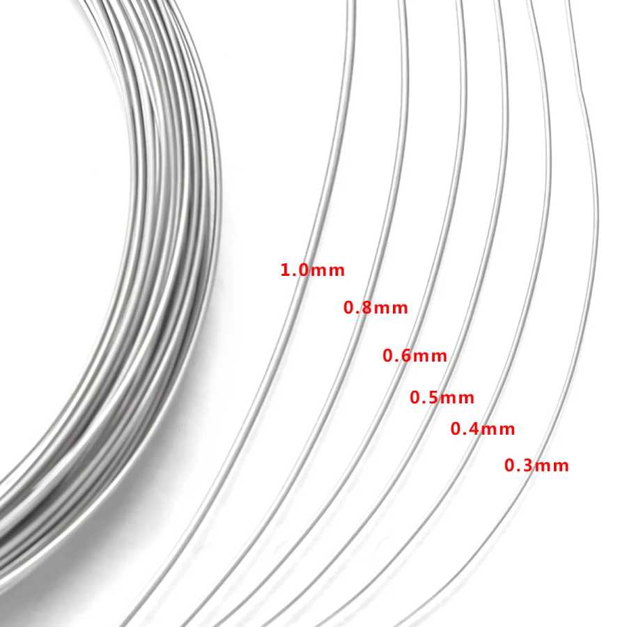 10 м/рулон, твердая проволока из нержавеющей стали для Diy, проволока для бисера, ожерелье, браслет, серьги, изготовление ювелирных изделий, не ржавеет, оптовая продажа Ювелирные изделия ручной работы