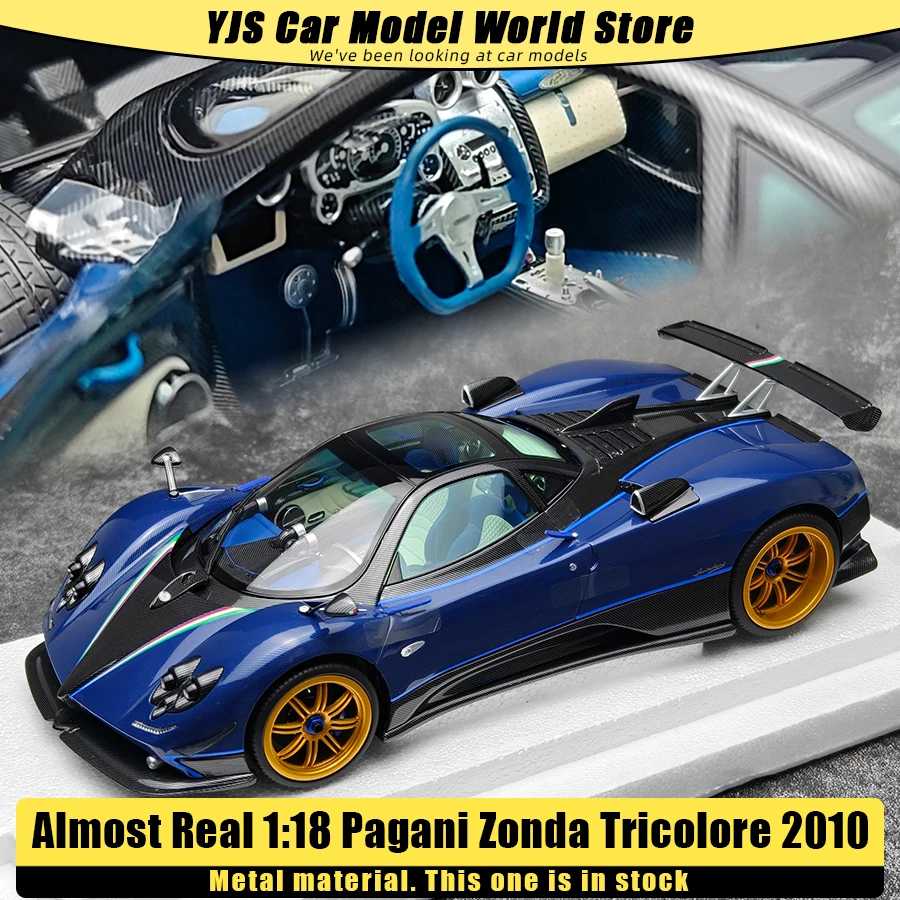 Почти настоящая литая под давлением модель 1:18 Pagani Zonda Tricolore-2010 модель автомобиля, коллекция сплавов, подарок для друзей и семьи Играйте в транспортные средства и модели