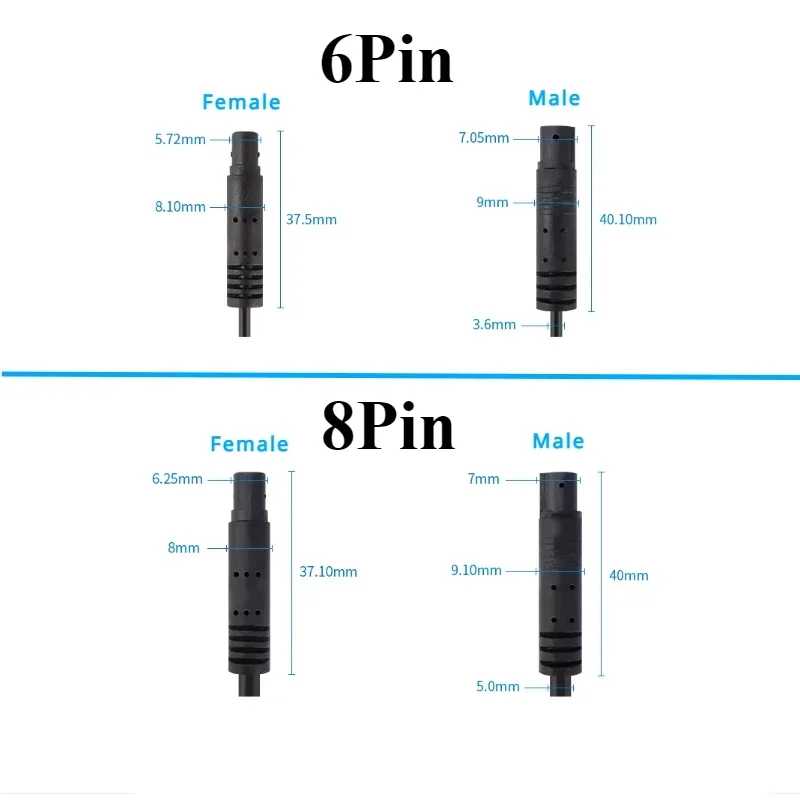 Фотография №5 товара 4Pin/5Pin/6Pin/8Pin автомобильный удлинитель камеры DVR 1 м/2 м/3 м штекер-гнездо