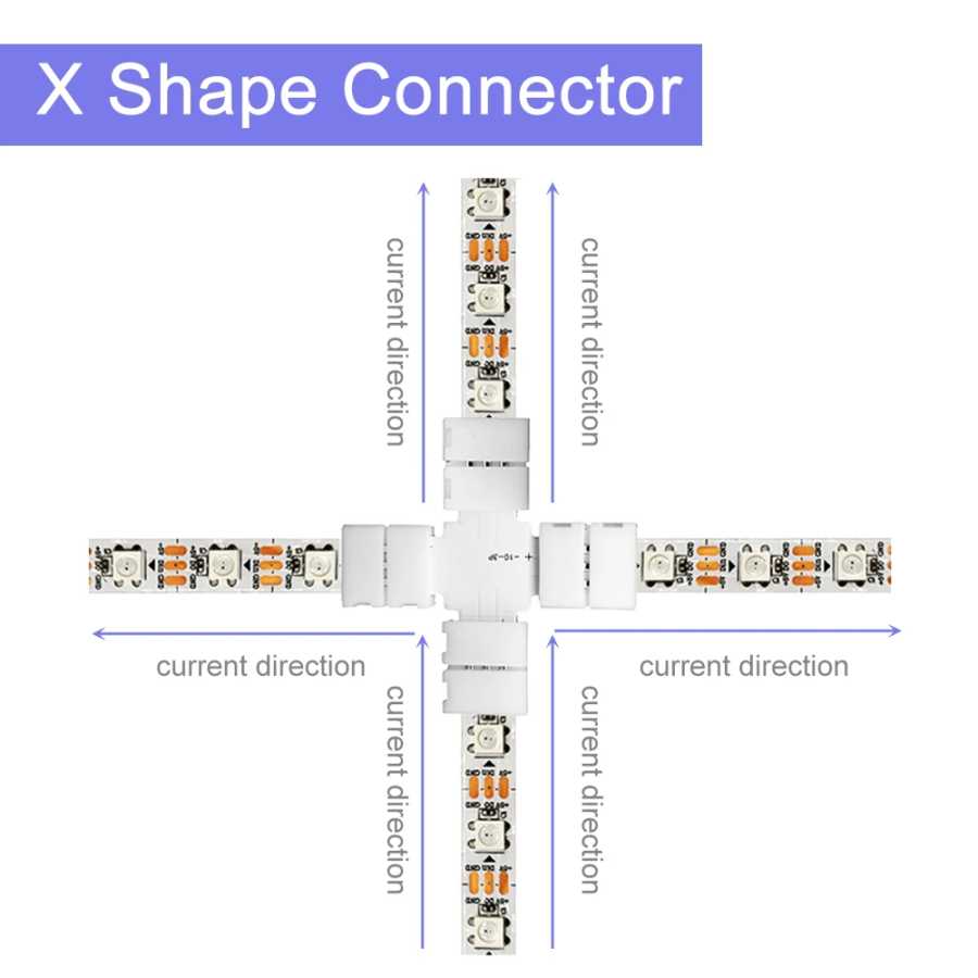 Фотография №4 товара Бесплатный разъем для пайки светодиодной ленты L T X Shape