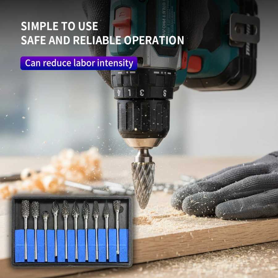 Фотография №3 товара Набор твердосплавных фрез для роторного инструмента Dremel, 10 шт., насадки