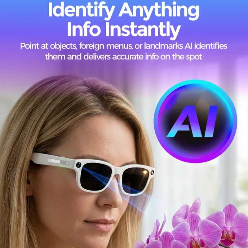 Фотография №5 товара Умные очки Lenovo AI с функцией перевода, 8-мегапиксельной HD-камерой, записью
