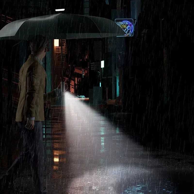 Фотография №2 товара Новый автоматический складной зонт с LED-подсветкой, ветрозащитный, большой, портативный, для