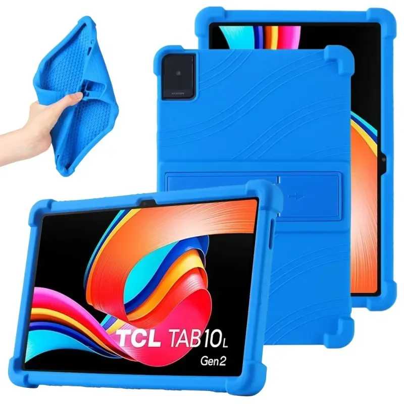 Для TCL Tab 10L Gen 3 LTE и 2 чехла 8193A 8492A 10,1 дюйма, силиконовый противоударный чехол для планшета с мягкой задней подставкой Аксессуары и запчасти для планшетов