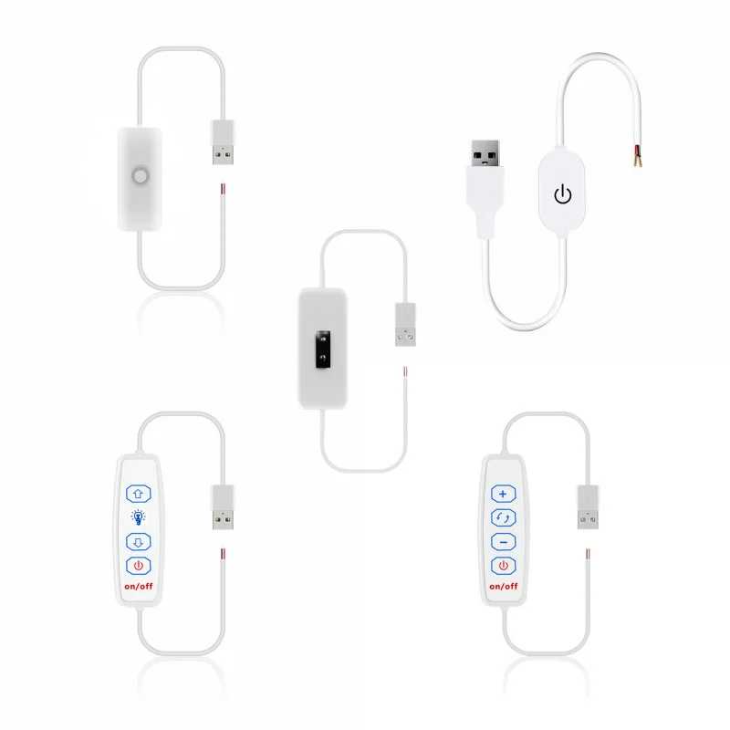 5 В USB сенсорный датчик человека переключатель затемнения источник питания соединительный кабель для светодиодной ленты лампа свет DIY Аксессуары для освещения
