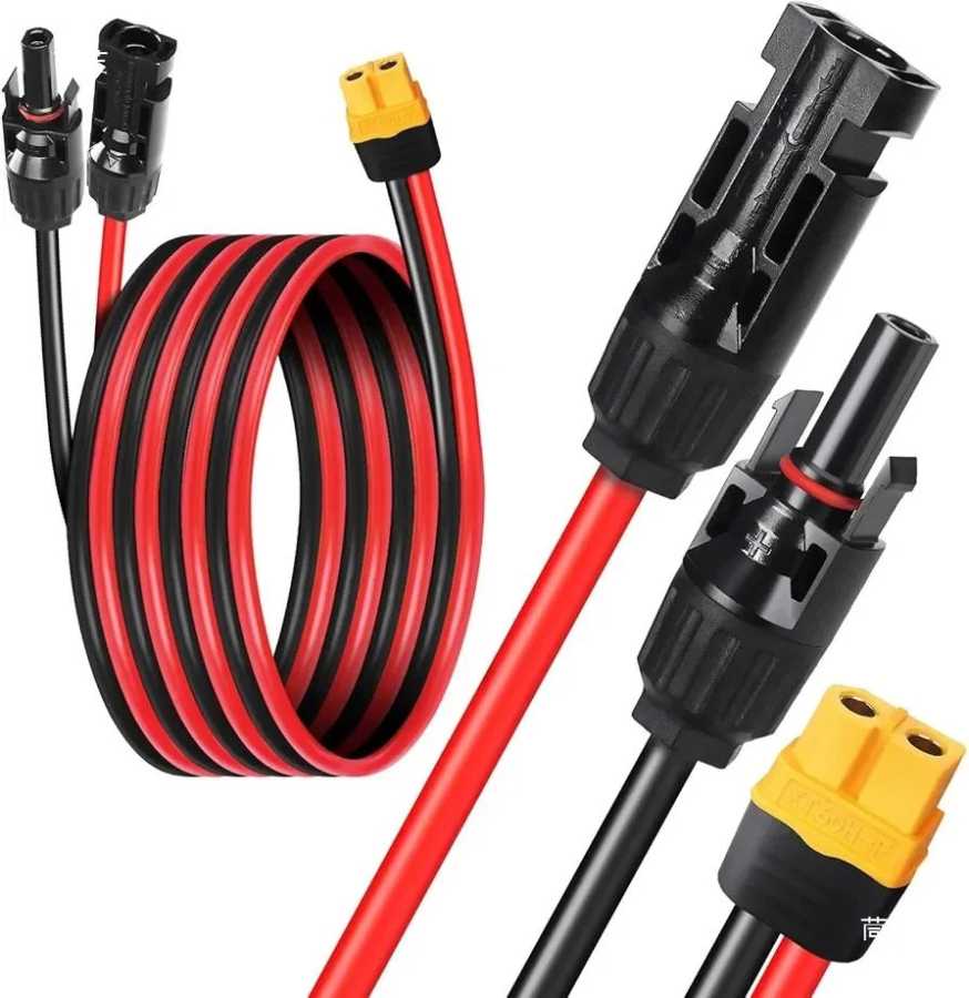 Фотография №2 товара Солнечный разъем 1/2/3 м к адаптеру XT60I-F, кабель 12AWG, подключение