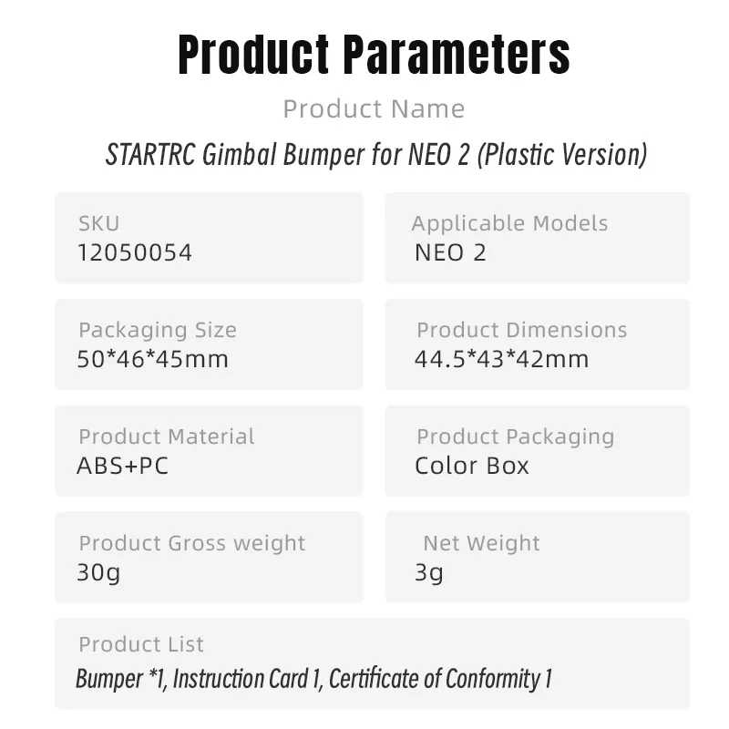 Фотография №4 товара STARTRC защита бампера объектива карданного подвеса для DJI NEO 2,