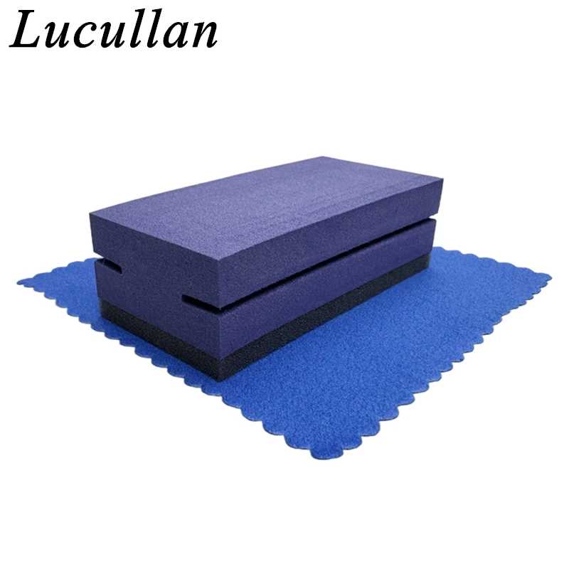 Фотография №2 товара Аппликатор керамического покрытия Lucullan Purple с темно-синей замшевой одеждой, идеальный