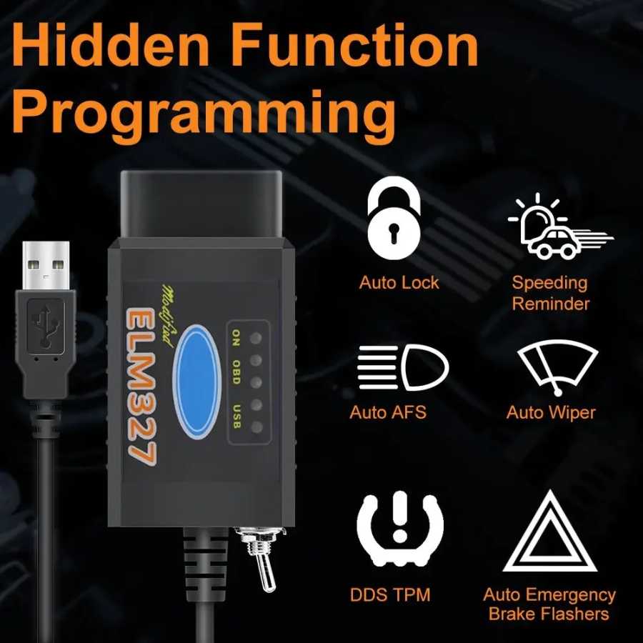 Фотография №1 товара ELM327 V1.5 PIC18F25K80 FTDI/CH340 со сканером кода переключателя OBD2 Bluetooth